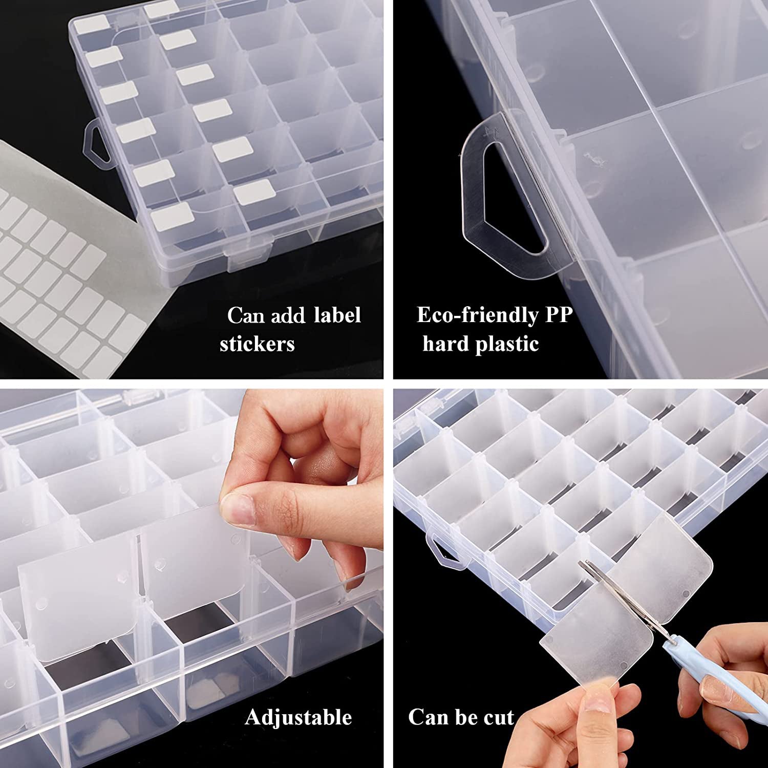 7673 36 Grids Clear Plastic Organizer Box with Adjustable Compartment Dividers, Jewellery Storage Organizer Collection Box (1 pc ) DeoDap 7673 36 Grids Clear Plastic Organizer Box with Adjustable Compartment Dividers, Jewellery Storage Organizer Collection Box (1 pc ) DeoDap